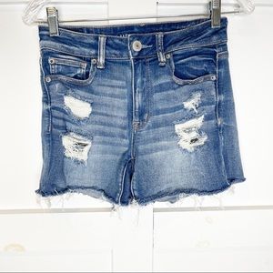 American Eagle Jean Shorts Shortie Hi Rise AEO